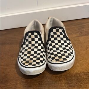 Vans Black and White Checkerboard Slip on shoes